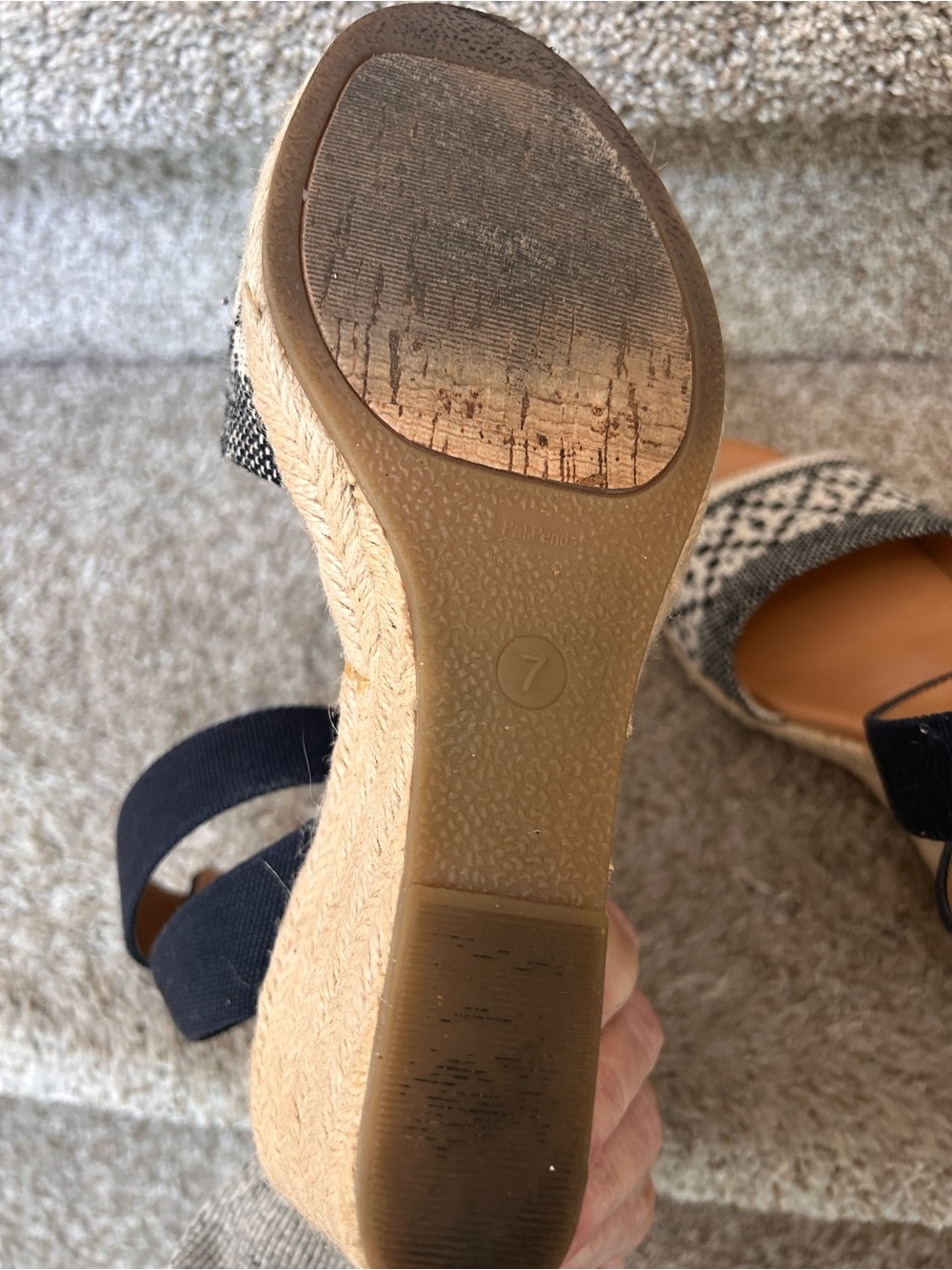 J. Crew Woven Espadrille Wedge sandals. Ankle buckle. Mama Mia! Preppy. EUC. SZ7 - Picture 6 of 7